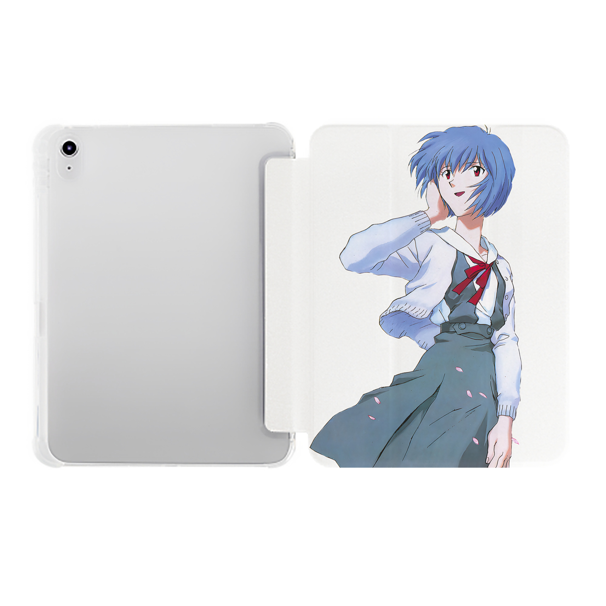 （画像用） EVA 新世紀エヴァンゲリオン IPad ケース ペン収納付き 三つ折りスタンド PUレザー×シリコン 対応機種9.5/10.5/10.9インチ